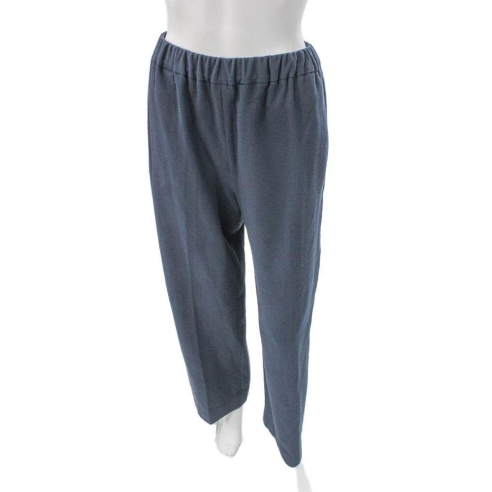 QL2 Unisex Adults Blue Elastic Waist 100% Cotton Pants Size 42